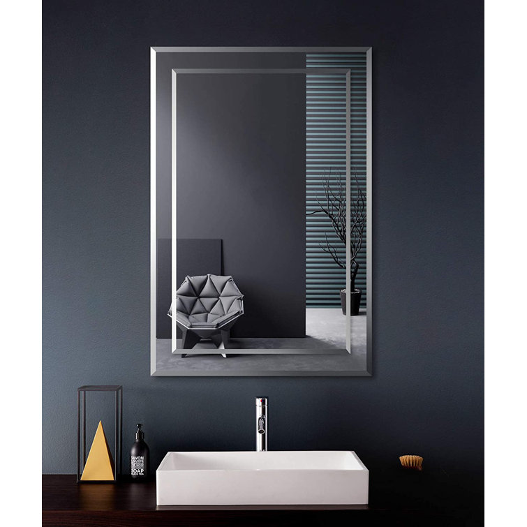 Frameless Rectangular Bathroom Mirror Everything Bathroom
